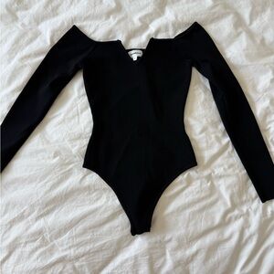 Elegant Black Off-Shoulder Bodysuit